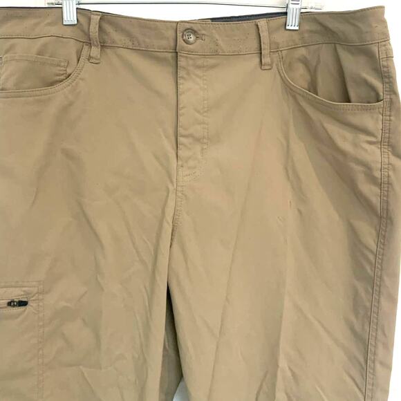 Original Vintage Weatherproof Cargo Pants 40/30 Mens Tan Nylon Outdoor Hiking - Picture 6 of 10